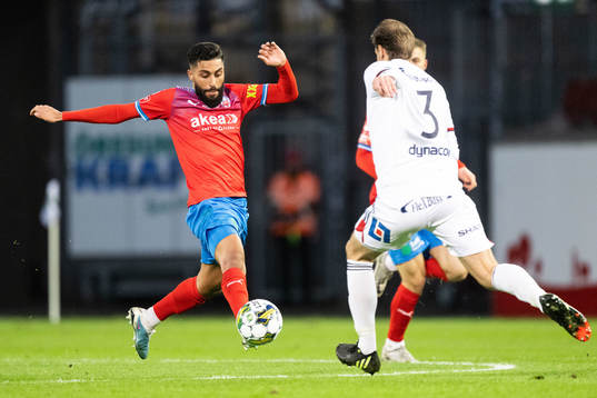 Helsingborgs Amin Al-Hamawi och Östers Månz Berg