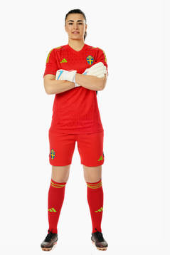 Goalkeeper Zecira Musovic of the Swedish women's national