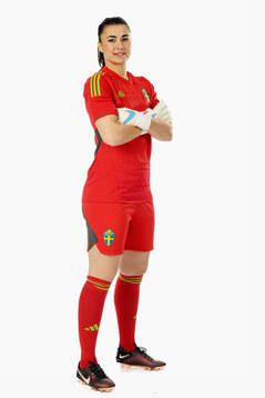 Goalkeeper Zecira Musovic of the Swedish women's national