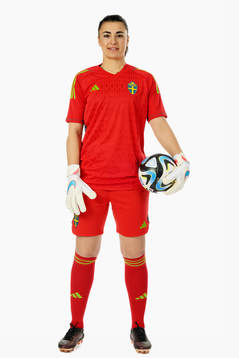 Goalkeeper Zecira Musovic of the Swedish women's national