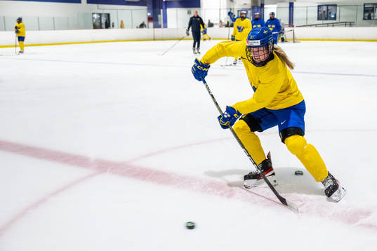 Lova Blom of Sweden at a practice session