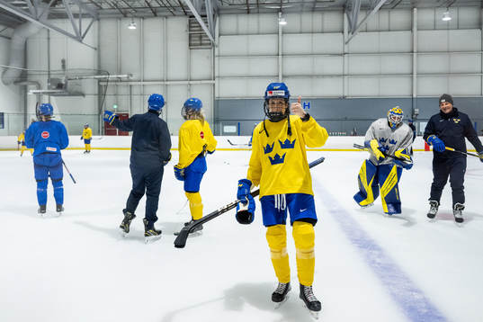 Fanny Rask of Sweden at a practice session