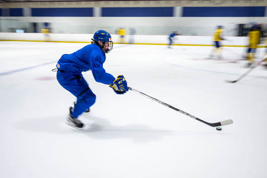 Sara Hjalmarsson of Sweden at a practice session