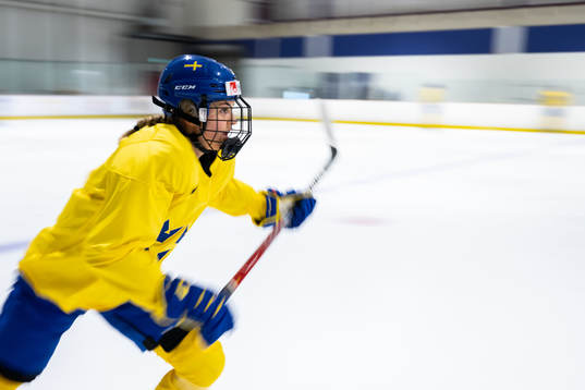 Sofie Lundin of Sweden at a practice session