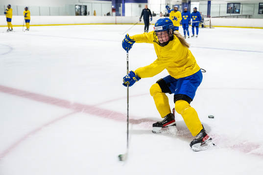 Lova Blom of Sweden at a practice session