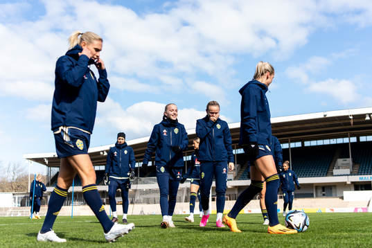 during a training session with women’s national football
