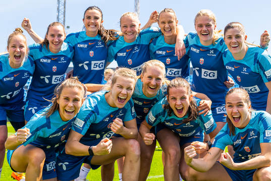 Players of the Norwegian women's national football team