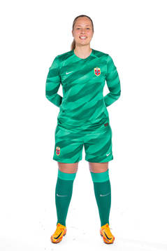 Goalkeeper Aurora Mikalsen of the Norwegian women’s