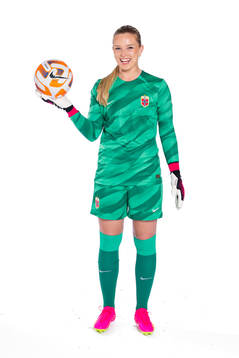 Goalkeeper Guro Pettersen of the Norwegian women’s