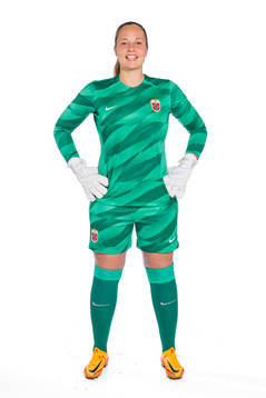 Goalkeeper Aurora Mikalsen of the Norwegian women’s