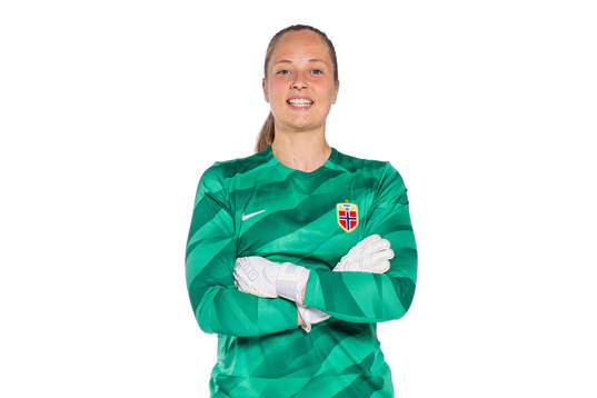 Goalkeeper Aurora Mikalsen of the Norwegian women’s