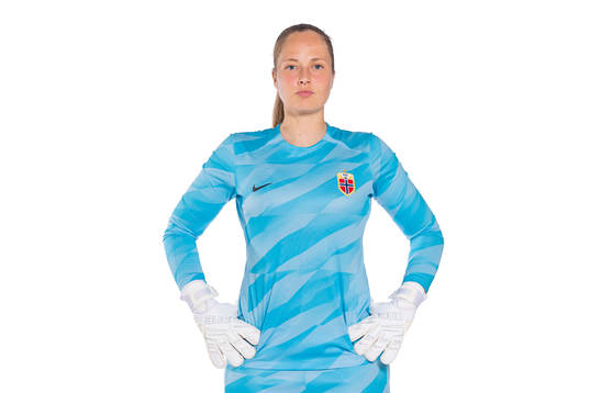 Goalkeeper Aurora Mikalsen of the Norwegian women’s