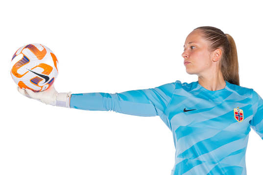 Goalkeeper Aurora Mikalsen of the Norwegian women’s