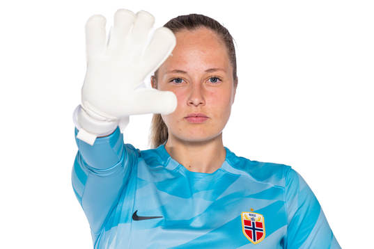 Goalkeeper Aurora Mikalsen of the Norwegian women’s