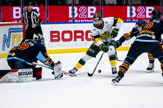 Djurgårdens målvakt Matthew Galajda och Linus Arnesson
