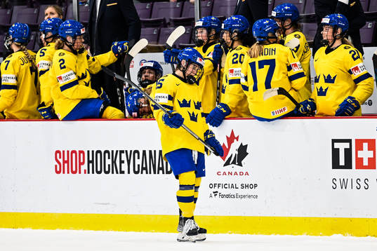Lisa Johansson of Sweden looks dejected