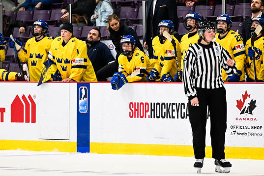 Josefine Holmgren of Sweden looks dejected