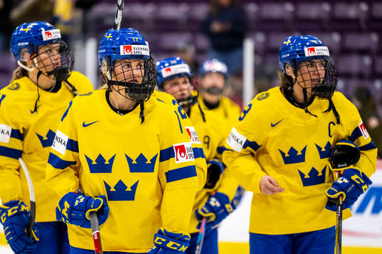 Sofie Lundin of Sweden looks dejected