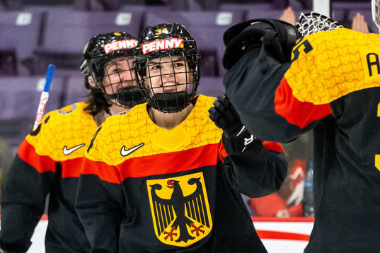 Celina Haider of Germany celebrates