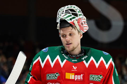 Frölundas målvakt Lars Johansson deppar