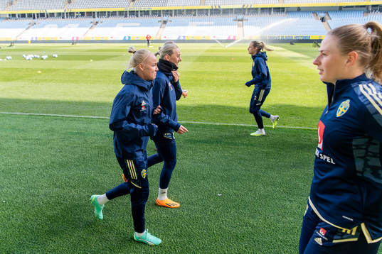 Caroline Seger and Stina Blackstenius