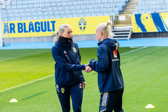 Stina Blackstenius and Caroline Seger