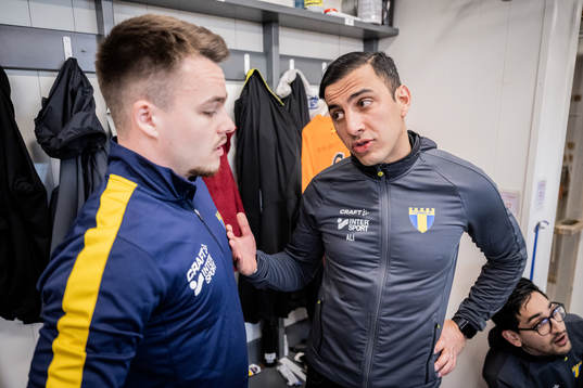 Torns IFs Kevin Robert och tränare Ali Alexander Jasim