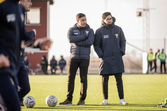 Torns IFs tränare Ali Alexander Jasim och Nima Mahoutchian