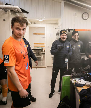 Torns IFs Ossian Hallberg och tränare Richard Ringhov i