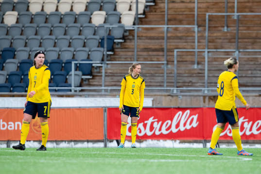 Emma Östlund of Sweden looks dejected