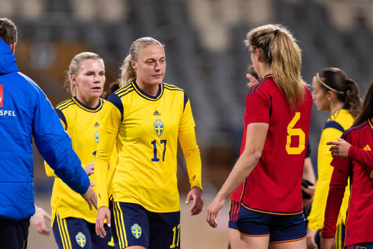 Elma Junttila Nelhage of Sweden looks dejected