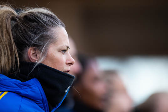 Assistant coach Johanna Almgren of Sweden