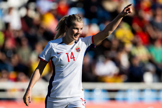 Ada Hegerberg of Norway celebrates