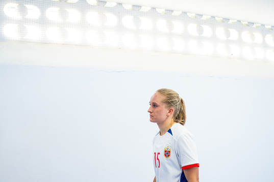 Amalie Eikeland of Norway at half-time