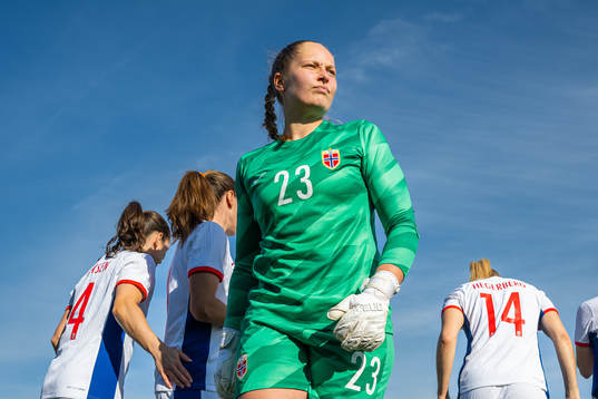 Goalkeeper Aurora Mikalsen of Norway