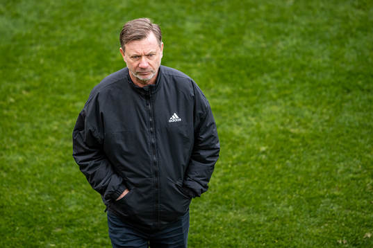 Head coach Peter Gerhardsson of Sweden looks dejected