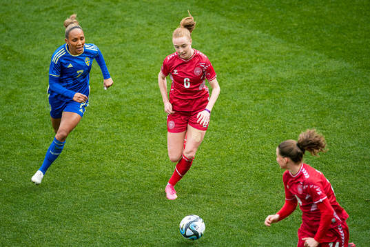 Madelen Janogy of Sweden and Karen Holmgaard of Denmark
