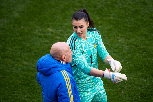 Goalkeeper Zecira Musovic of Sweden