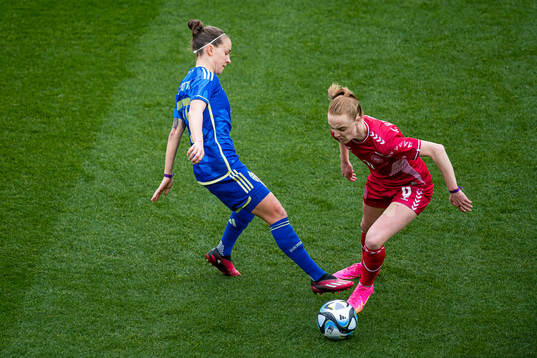 Julia Zigiotti Olme of Sweden and Karen Holmgaard of Denmark