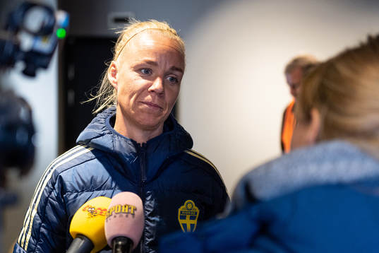 Caroline Seger of Sweden looks dejected