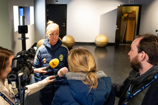 Caroline Seger of Sweden looks dejected