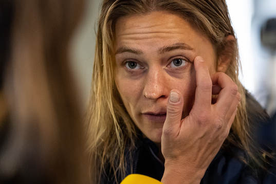 Fridolina Rolfö of Sweden looks dejected
