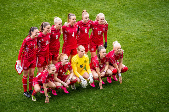 Starting lineup of Denmark ahead the women's international