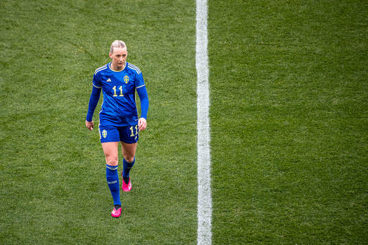 Stina Blackstenius of Sweden looks dejected