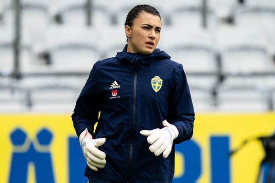 Goalkeeper Zecira Musovic of Sweden