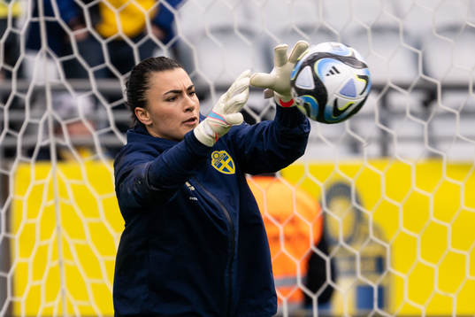 Goalkeeper Zecira Musovic of Sweden