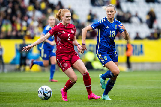 Stine Ballisager of Denmark and Fridolina Rolfö of Sweden