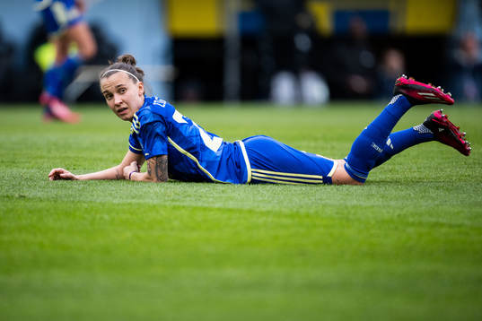 Julia Zigiotti Olme of Sweden looks dejected