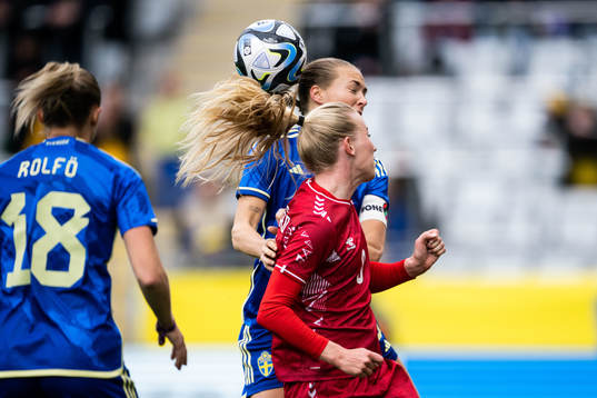 Magdalena Eriksson of Sweden and Karen Holmgaard of Denmark