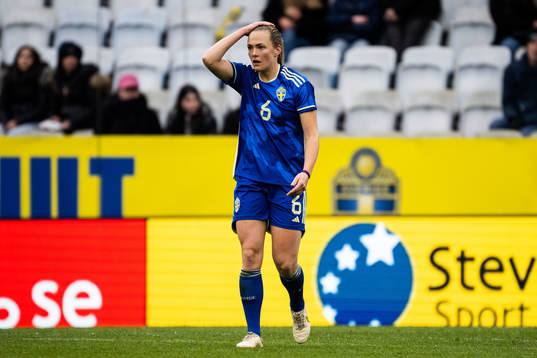 Magdalena Eriksson of Sweden looks dejected